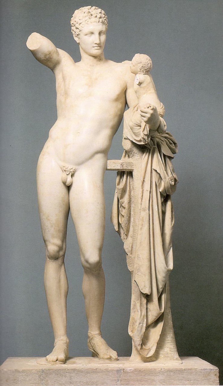 Статуя Гермеса с младенцем Дионисом