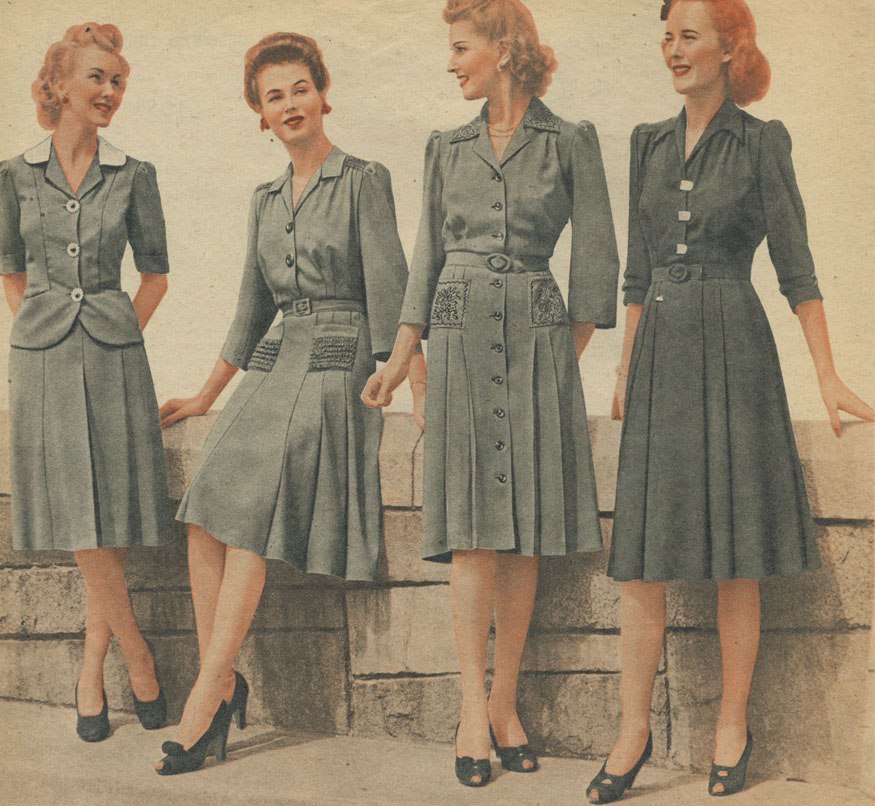 История моды 40-х годов