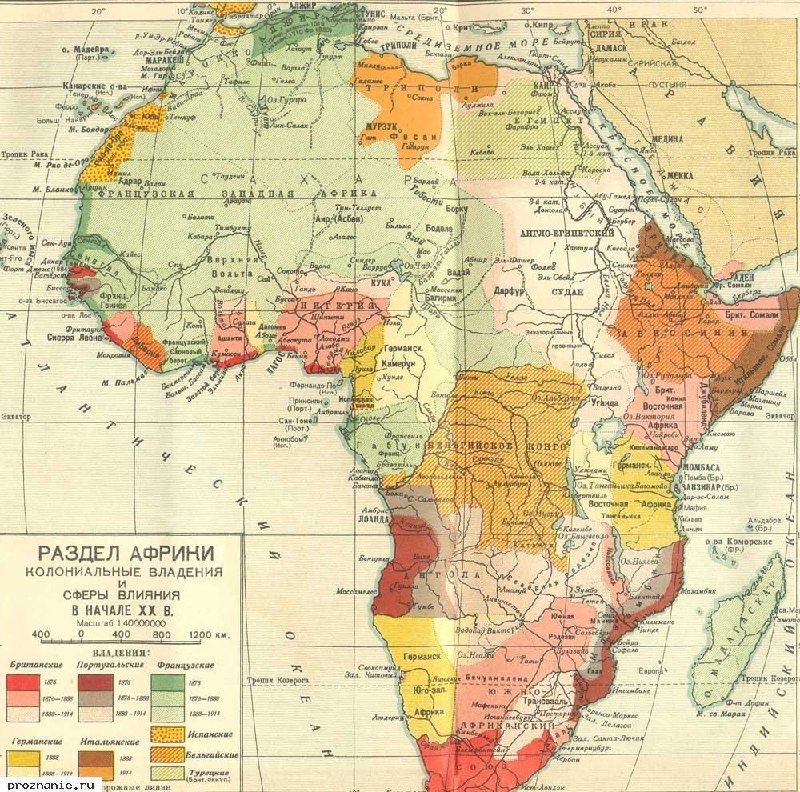 Карта африки до колонизации