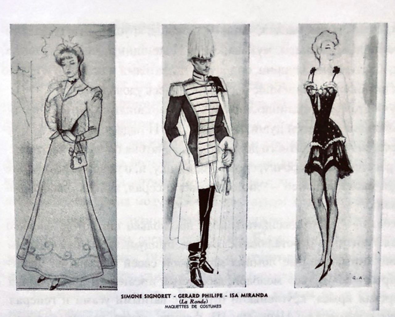 Эскиз костюма 1900 годов