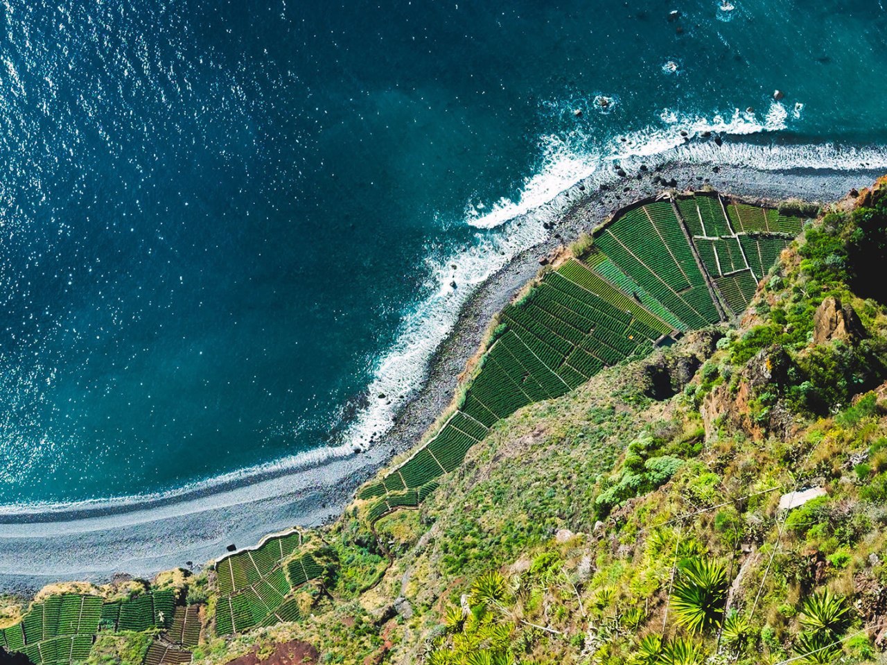 Картинки Азорские острова море вид сверху